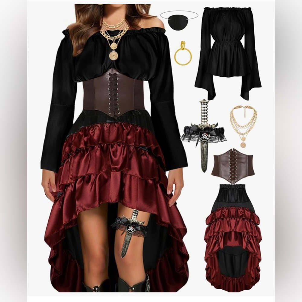 Pirate Costume with Extra Accessories